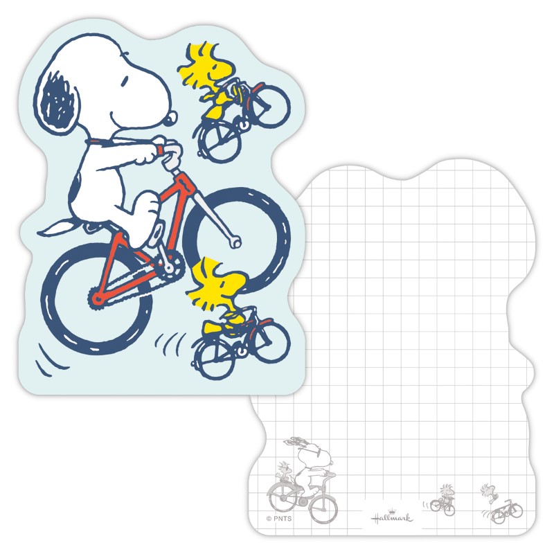 PEANUTS SNOOPY スヌーピー ダイカットメモ SNHJ自転車/843-694
